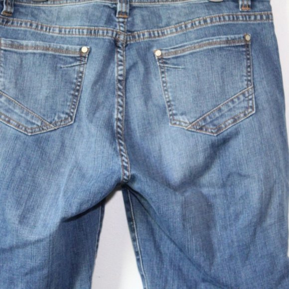 Rock & Roll Cowgirl High Rise Trouser Jeans Raw Hem Women's 36 x 32 H12958 - Picture 9 of 12